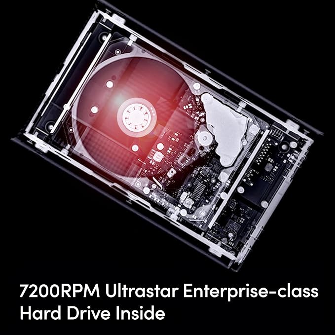SanDisk Professional 24TB G-Drive Project - External HDD, Thunderbolt 3, USB (10Gbps), 7200RPM Ultrastar Hard Drive, Up to 260MB/s Read - SDPHG1H-024T-NBAAD