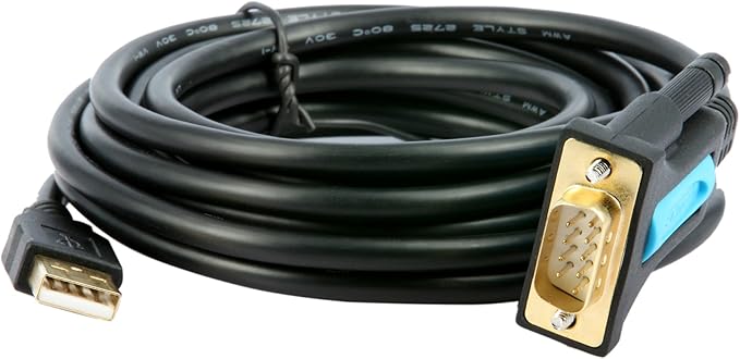 USB 2.0 to Serial Adapter USB RS232 Cable Converter DB9 with Prolific Chip Gold Plated for Win10/8.1/8/7/Vista/XP/2000/Andorid/Linux/Mac OS X10.6 & Above (Prolific-6ft)