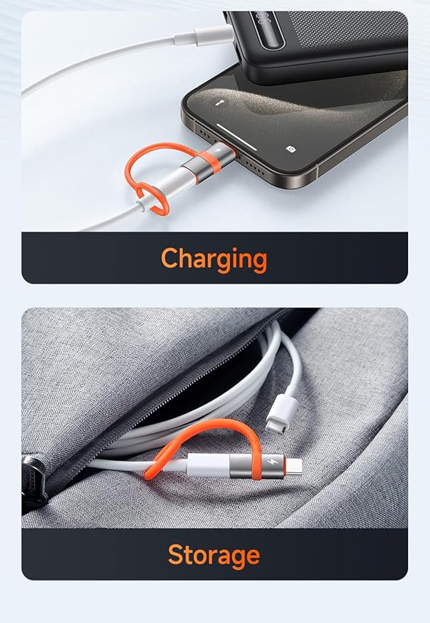 mcdodo Lightning Female to USB C Male Adapter 60W Lightning to Type-C Adapter Support Charging and Data Transfer for iPhone 15 16 Pro/ProMax/Plus/iPad Pro/iPad/MacBook/Galaxy,Not Support OTG/Audio