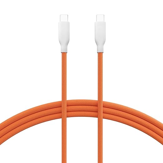 USB 4 Cable 16.5FT /5M, 20Gbps Data Transfer & 240W PD 3.1 Charging, Supports 5K/4K@60Hz Video, Compatible with Thunderbolt 4/3, MacBook, SSD, Docking Station, VR Headset, XPS, Surface Pro,orange
