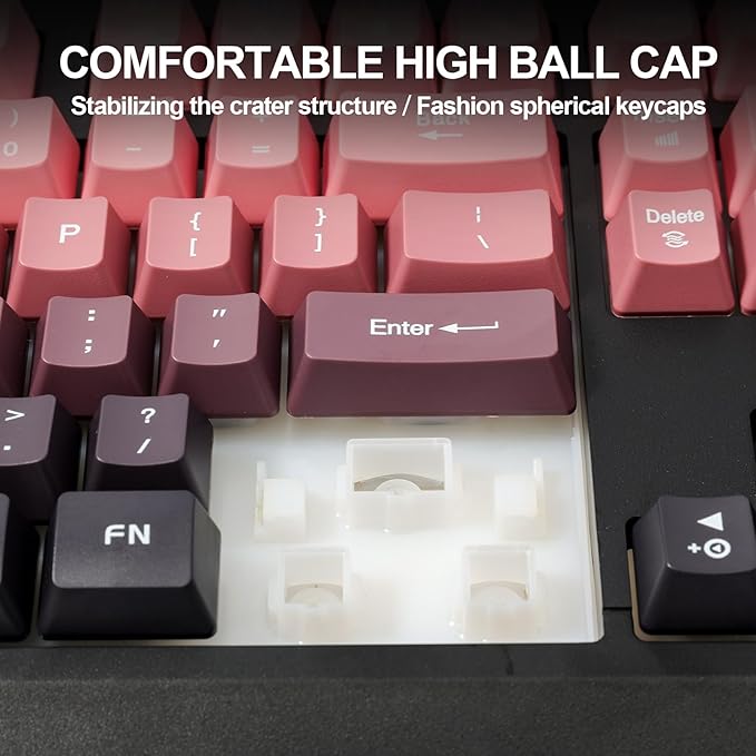Wired RGB Gaming Membrance Keyboard. 100 Percent Mini Creamy LED Computer Keyboard .Small Ergonomic Clicky Teclado with ABS Backlit Unreplaceable Keycaps. for PC Laptop MAC Gamer. (Pink)