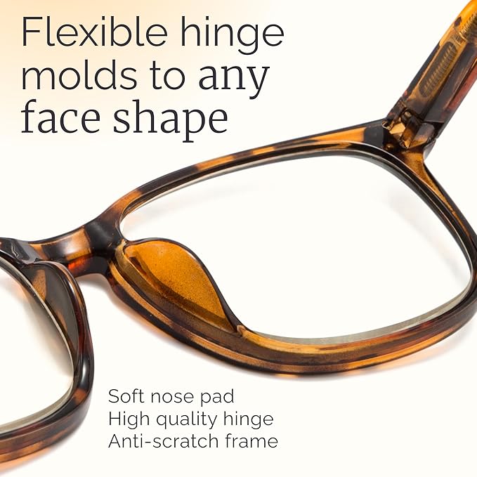 CCVOO Reading Glasses for Women/Men, Eyeglasses, Blue Light Readers for Women/Men, Computer Eye Glasses, Cheaters