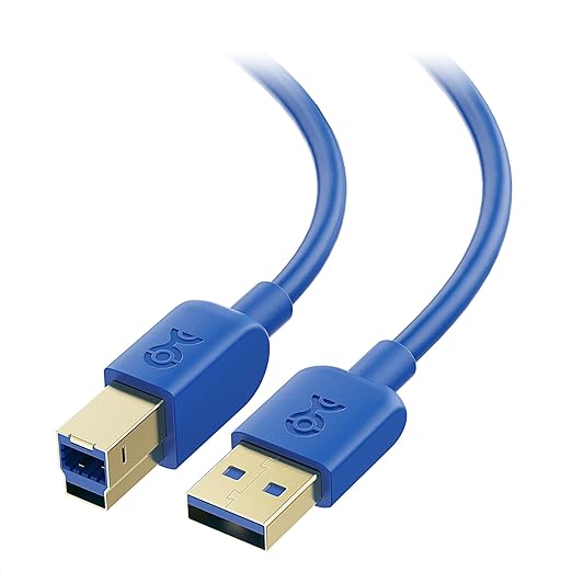 Cable Matters 5Gbps Long USB 3.0 Cable - 10ft, USB A to B Cable, USB3 Cord with Type-B 3.0 Connector for Hard Drive Enclosure/Built-in Hub and More, Blue