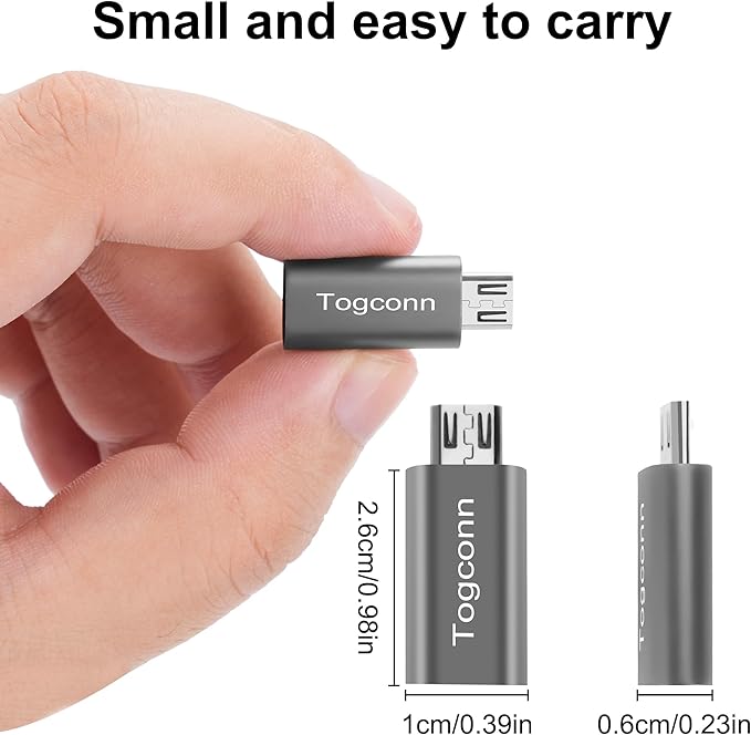 USB C to Micro USB Adapter 2 Pack, USB Type-C (Female) to Micro USB (Male) Convert Connector Support Charge & Data Sync Compatible with Galaxy S7 Edge, S6, Nexus 6/5 and Other Micro Devices