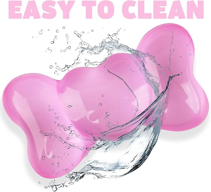 Gel Wrist Rest for Keyboard and Mouse Transparent Pink Bow Elbow Pad Cushion Ergonomic Cute Clear Cool Heart Mouse Wrist Pad Silicone Non-Slip Support for Computer Gaming Home Office Women Hand Pillow
