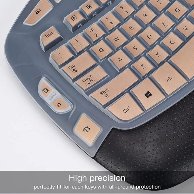 Keyboard Cover for Logitech K350 MK550 MK570 Keyboard Cover Skin for Logitech K350 MK550 MK570 Wireless Wave Keyboards Covers Skin Protector Accessories, Gold