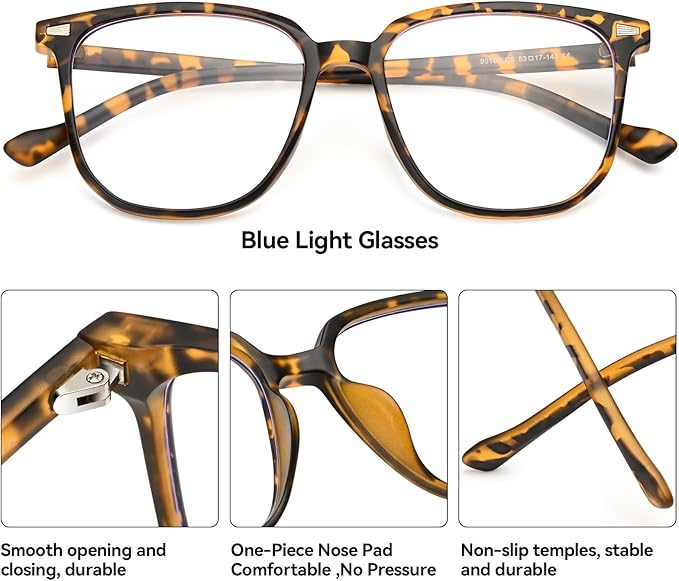 Dollger Blue Light Glasses for Women Retro Blue Light Blocking Glasses for Computer Eyeglasses Frame Men