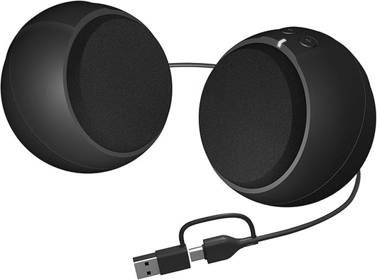 Cyber Acoustics USB-Powered 2.0 Speakers (CA-2110USB) – Modern 2.0 USB C or A Computer Speakers for Desktop PC, 12 Watts Power for Loud Sound, Compatible with PCs and Laptops