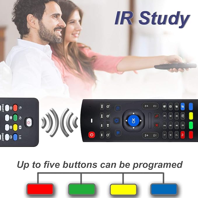 Air Mouse Remote, Rock&Rown MX3 Pro 2.4G Android Box Remote with Mini Wireless Keyboard,Compatible for Android TV/Box/IPTV/Android Projector/HTPC/Xbox/Raspberry Pi