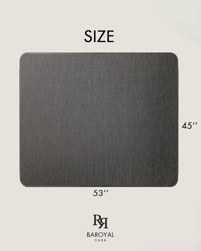 Office Chair Mat for Hardwood Floor Under Desk Computer Rolling Chair Mat for Wood/Tile Floor Non-Slip Heavy Duty Desk Rug PVC Plastic Hard Floor Protector 45"x 53" (Espresso)