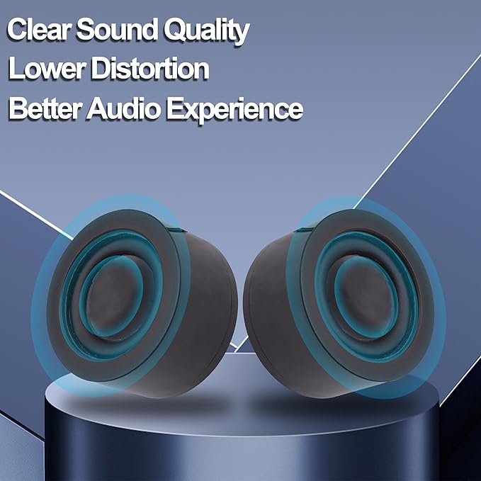 USB Mini Computer Speakers for Desktop Laptop Small PC Speakers USB-Powered 3.5mm TRS Stereo Jack with Volume Control Adjustment for MP3 Phone-1.2M/3.9FT