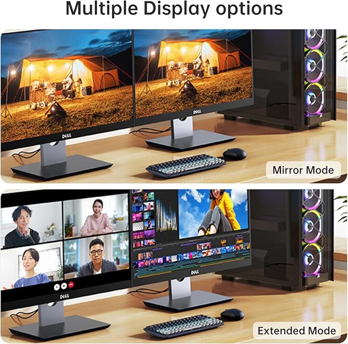 USB C to DisplayPort 1.4 Adapter 8K@60Hz, Thunderbolt 4/3 to DisplayPort Converter Compatible with iPhone 16/15, Galaxy S25, MacBook Pro/Air, iPad XPS