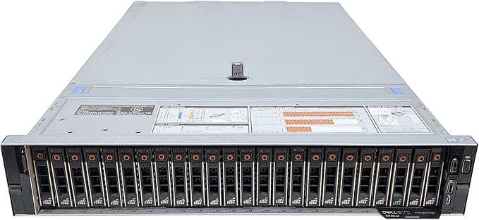 Dell EMC PowerEdge R740xd 24 Bay SFF, 2X Xeon Gold 6122 1.8GHz 20-Core CPU, 768GB Memory, PERC H330, 4X 7.68TB SSD, Rails, Bezel, 1YR Warranty (Renewed)