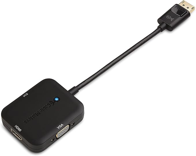 Cable Matters DisplayPort to HDMI Adapter with VGA and DVI 3-in-1 Adapter - Supporting 4K Resolution via HDMI