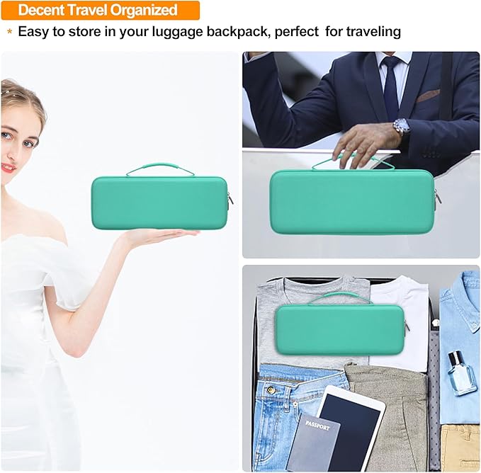 Elonbo Hard Carrying Case for Logitech POP Keys Mechanical Wireless Keyboard, Portable Bluetooth Wireless External Keyboard Travel Case Bag, Extra Mesh Pocket Fits Mouse Included USB Dongle,Turquoise