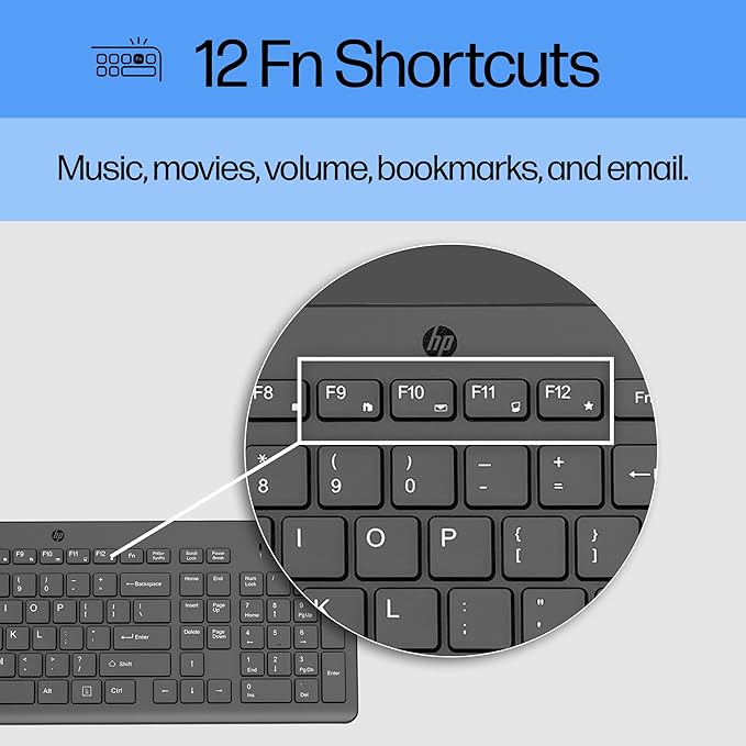 HP 150 Wired Keyboard with Numeric Keypad - Silent-Touch Chiclet Keyboard - Ergonomic, Comfortable - USB Plug-and-Connectivity, LED Indicators (664R5AA, Black) (Pack of 10)