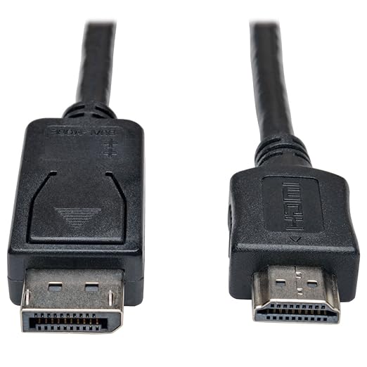 TRIPP LITE DisplayPort to HDMI Cable Adapter, DP to HDMI, Male-to-Male, DP to HDMI, 1080p, HDCP Compatible, 25 Feet / 7.6 Meters, 3-Year Warranty (P582-025)