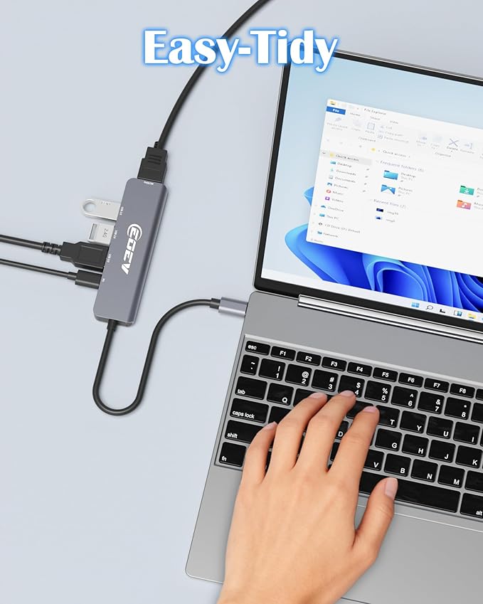 5 in 1 USB C Hub Multi-Port Adapter USB A 3.0 5Gbps Data Ports, 2X USB A 2.0 with PD 100W Charging, Type-C to HDMI Adapter 4K@30Hz Data Ports for PC, Desktop, Mac Book Air pro Dell and More (Silver)