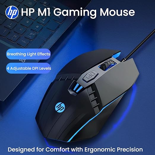 HP GK400F Mechanical Gaming Keyboard, Wired USB 104 Keys, Brown Switch, LED Backlit with 20 Lighting Effects, Full Anti-Ghosting, Ergonomic Design, Durable ABS Keycaps, Gunmetal Black