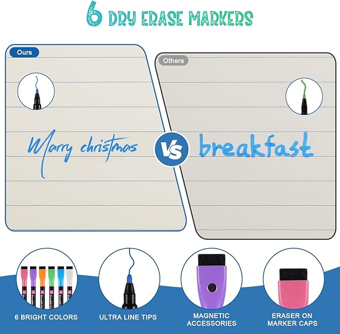 Fridge Black Whiteboard Calendar Set(3-Pack), 1 Pcs Magnetic Chore Chart and 1 Pcs Refrigerator Planner Calendar,1 Pcs List and 6 Markers,Reward Chore Chart for Kids Multiple Kids Teens Adults Family