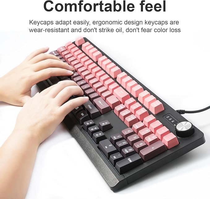 Wired RGB Gaming Membrance Keyboard. 100 Percent Mini Creamy LED Computer Keyboard .Small Ergonomic Clicky Teclado with ABS Backlit Unreplaceable Keycaps. for PC Laptop MAC Gamer. (Green)