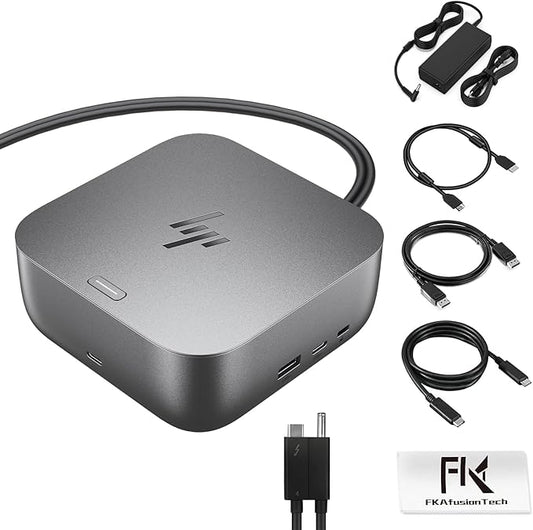 HP Docking Station for Laptop Dual Monitor and Charging Bundle - HP Thunderbolt 4 Ultra 280W G6 Dock with 280W AC Adapter, HDMI & DP Cable & USB-C Cable