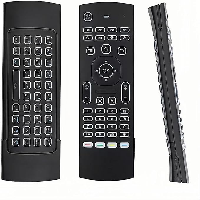 7 Color Backlit LED MX3 Pro Mini Keyboard Fly Remote Mouse,Android TV Remote Control,IR Learning Mini Wireless Keyboard for Android TV Box.HTPC.IPTV,Networked Set-top Box,Mini PC(Battery not Included)