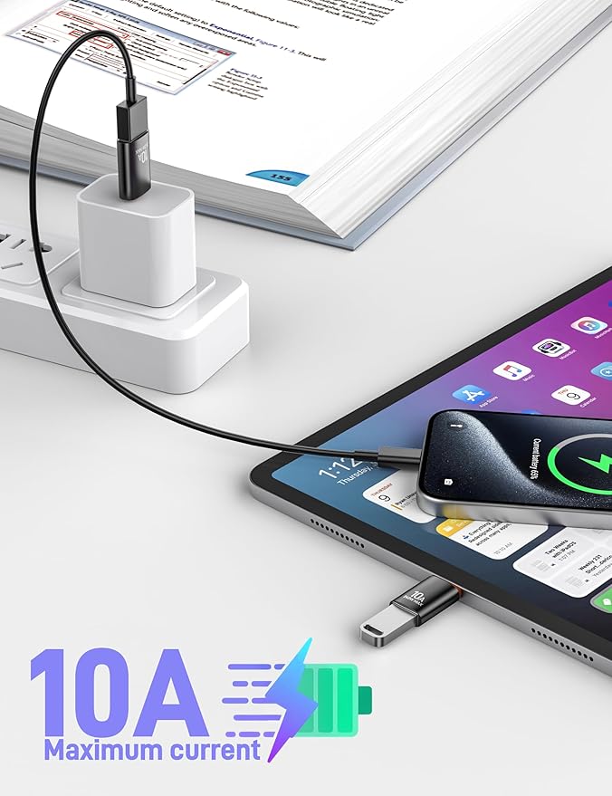 USB C to USB Adapter(10 Pack), USB C Male to USB A Female OTG Adapter High Speed Data Transfer for iPhone 17/16 Pro Max, iPad, iMac, MacBook Pro, Dell XPS and More Type C.
