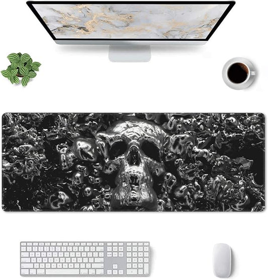 Skull Mouse Pad XL Large Mousepad Non Slip Rubber Base Desk Mat for Laptop Computer Gaming 31.5" X 12"