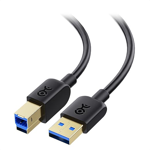 Cable Matters 2-Pack 5Gbps USB 3.0 Cable - 6ft, USB A to B Cable, USB3 Cord with Type-B 3.0 Connector for Hard Drive Enclosure/Built-in Hub and More, Black