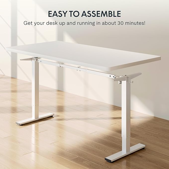 FLEXISPOT EN1 Height Adjustable Standing Desk Frame, Electric Sit Stand Desk Base for Home and Office (Gray Frame Only)