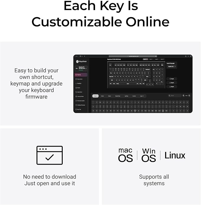 Keychron V5 8K 96% Compact Mechanical Keyboard, 8000 Hz Polling Rate Hot-Swappable QMK/VIA Programmable Wired Keyboard with Numpad & Knob, RGB Backlit, Ergonomic for Mac Windows Linux-Banana Switch