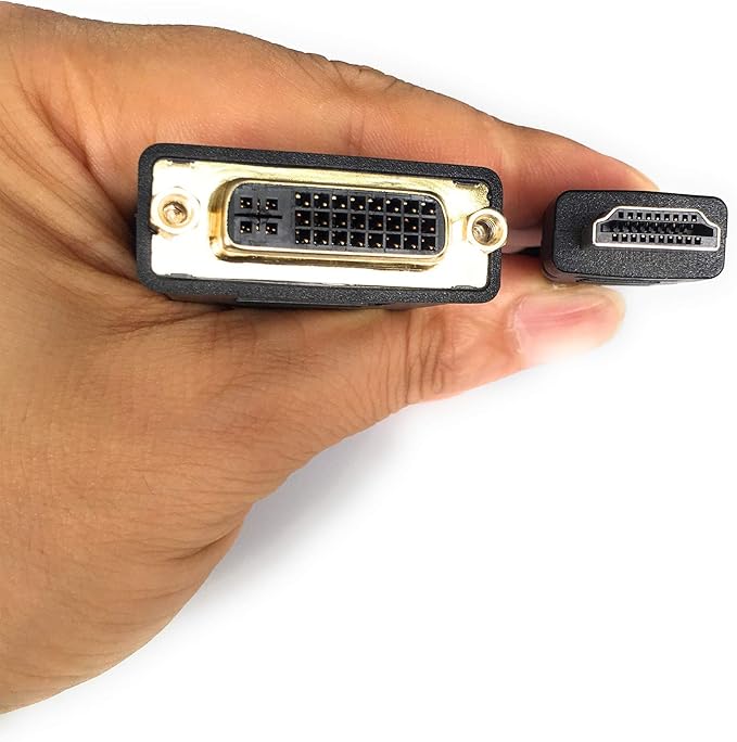 HDMI to DVI Cable, Bi-Directional Adapter, 4K DVI to HDMI Converter (1 Pack)