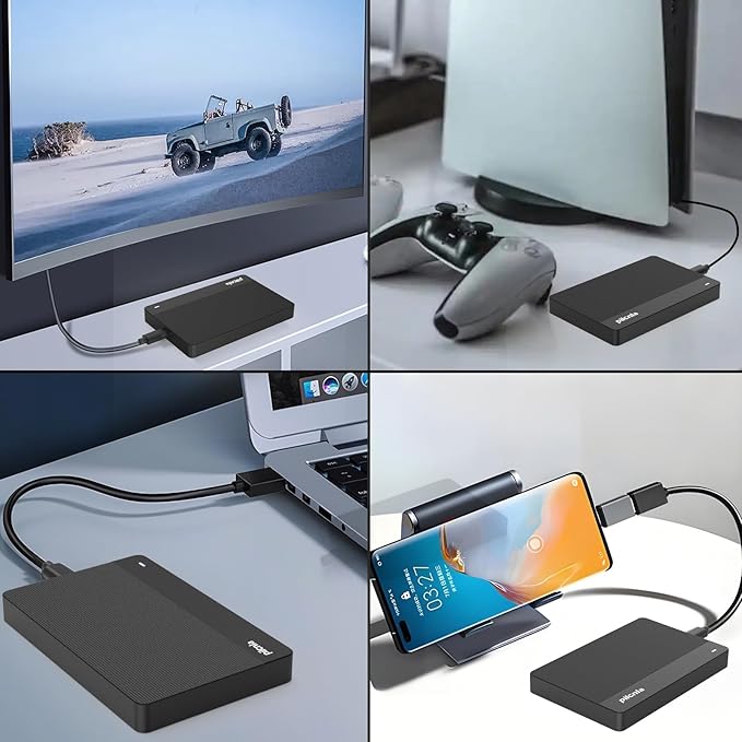 Ultra Slim Portable External Hard Drive USB3.0 HDD Storage for Xbox,PS4/5,PC,Desktop,Laptop,MacBook,Chromebook (HDD1.1-320G)