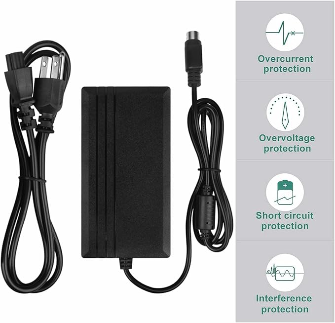 AC/DC Adapter Compatible with Netgear Ready NAS 104 RN104 RND-4D ReadyNAS RN10400-100NAS RN10442D-100NAS RN10400100NAS 4-Bay Diskless NAS Network Attached Storage Power Supply Cord Charger