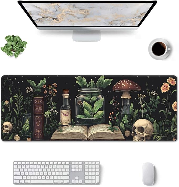Dark Academy Desk Mat Large Gaming Mouse Pad Dark Academy Extended Mousepad Big in Laptop Computer Mouse Keyboard Mat for Office Desk Decor 35.5x16 in
