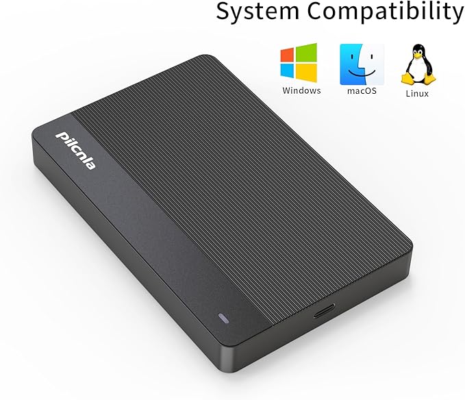 Ultra Slim Portable External Hard Drive USB3.0 HDD Storage for Xbox,PS4/5,PC,Desktop,Laptop,MacBook,Chromebook (HDD1.1-500G)