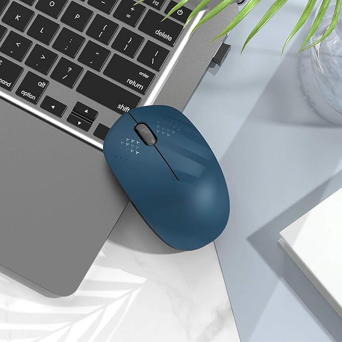 seenda Wireless Mouse, 2.4G Noiseless Mouse with USB Receiver Portable Computer Mice for PC, Tablet, Laptop, Notebook - Blue & Black