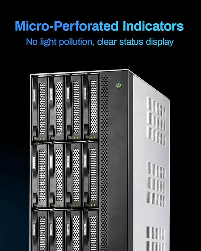 TERRAMASTER T12-500 Pro NAS Storage - 12Bay Core i7 1255U 10-Cores 12-Threads CPU, 16GB DDR5 RAM, Dual 10GbE Ports, Network Attached Storage Peak Performance for Business (Diskless)