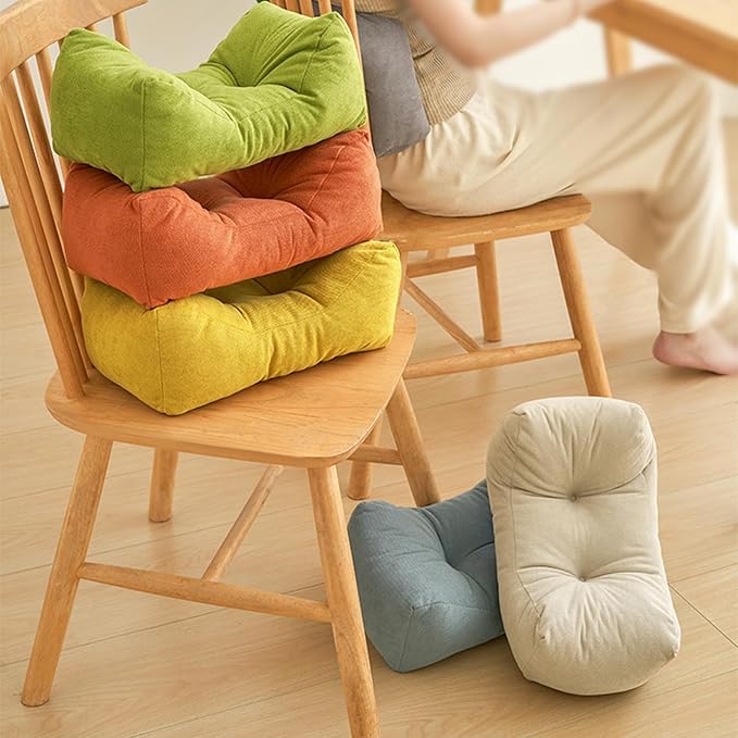 Back Pillow for Chair, Lumbar Support Pillow for Office Chair Lower Back Pain Relief Soft Cushion Car Bed Couch Sitting High Elasticity (White, 35cm*16cm*20cm)