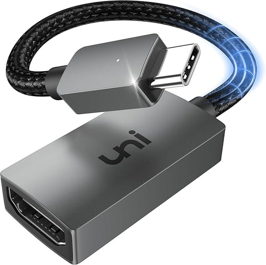 uni USB C to HDMI Adapter 4K, High Speed HDMI to USB-C Adapter, Type C (Thunderbolt 3/4) HDMI Converter Compatible with MacBook Pro/Air, Chromebook, XPS, Surface, iPhone 15 Pro/Max, Galaxy S23