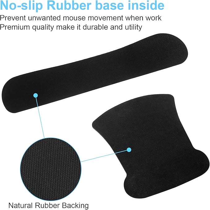 Ergonomic Mouse Pad with Wrist Rest Support and Keyboard Wrist Rest Pad, iDonzon Cute Wrist Pad with Non-Slip Rubber Base and Raised Memory Foam, Easy Typing & Pain Relief, Four Seasons Tree