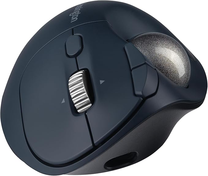 Kensington TB550 Wireless Trackball Mouse, Thumb Operated, Rechargeable, Ergonomic Design (K72196WW), Black