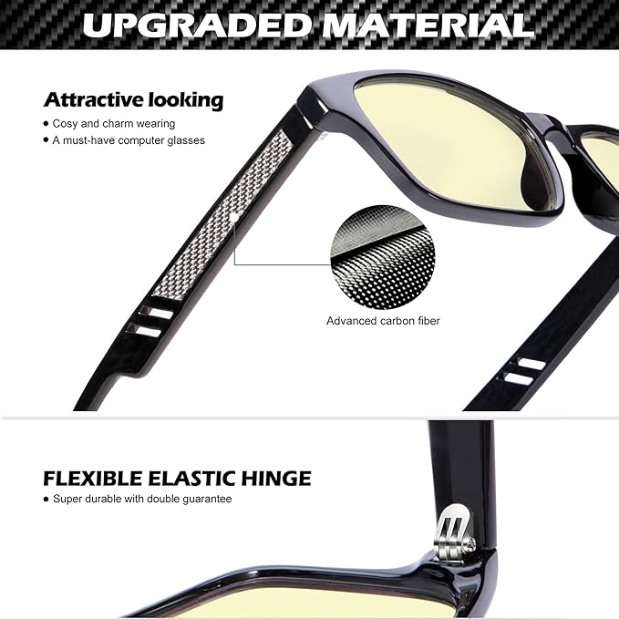 ANYLUV Blue Light Glasses Men Women Computer Gaming Glasses Anti Eyestrain Lightweight Blue Light Blocking Glasses