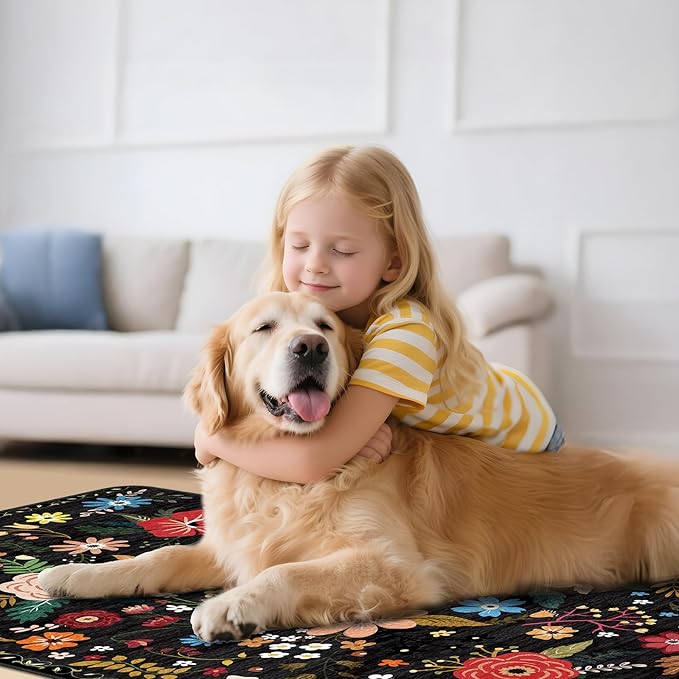 Office Chair Mat for Hardwood Floor & Tile Floor,36"X 48" Heavy Duty Desk Chair Mat for Hard Floors, Under Desk Rug for Rolling Computer Chair,Anti Slip,Low Pile Carpet Protector-Convex Colorful