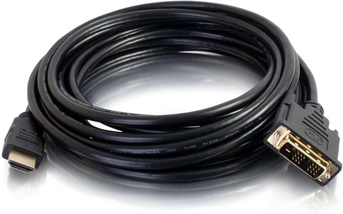 Legrand - C2G DVI to HDMI Cable, DVI-D Male to HDMI Male, Black HDMI Adapter Cable, 1 Meter (3.28 Feet) Bi-Directional Adapter Cable, 1 Count, C2G 42514