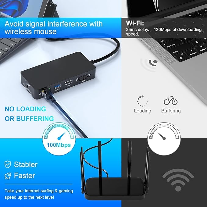 New for 11 in 1 Surface Pro Docking Station (HDMI+VGA) for Microsoft Surface Pro 12/11/10/9/8/X/7/6, Surface Laptop, Surface Go (HDMI VGA Ethernet SD/TF Audio 5*USB) – 2 Years Warranty