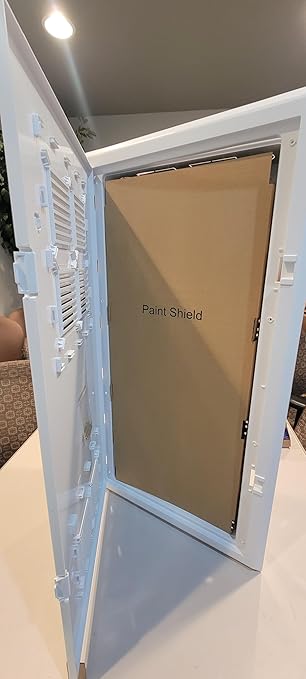 32-Inch Wall-Mount Media Enclosure, Network Distribution Box with Cable Management, White