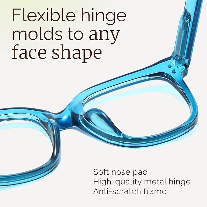 miyya Blue Light Glasses for Women & Men – Oversized UV & Blue Light Blocker Chunky Frames, All-Day Comfort, Stylish Eyewear