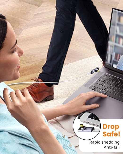 Upgraded Magnetic USBC to USB C Adapter, 140W PD Fast Charging, Thunderbolt 4 Type-C Extender, 40Gpgs for MacBook Pro 2022 2021 2020 2019 2018 16 15 14 13 Inch, and All Type C Devices Laptops